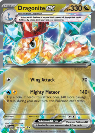 Dragonite ex - 159/197 - Obsidian Flames