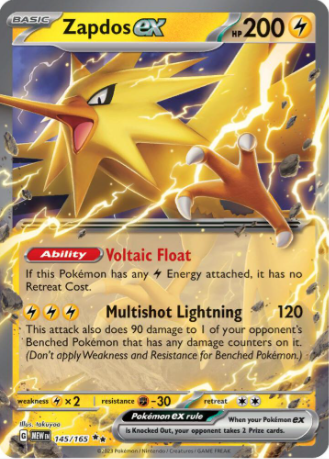 Zapdos ex - 145/165 - Scarlet & Violet 151
