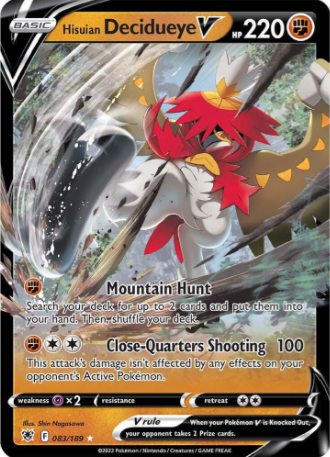 Hisuian Decidueye V - 83/189 - Astral Radiance