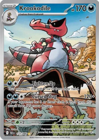 Krookodile Illustration Rare - 137/86 - Black Bolt