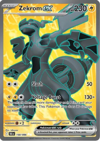 Zekrom ex Full Art - 158/86 - Black Bolt