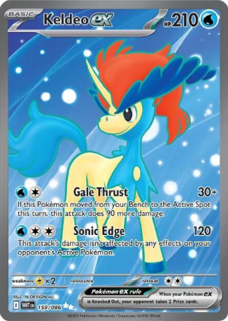 Keldeo ex Full Art - 159/86 - White Flare