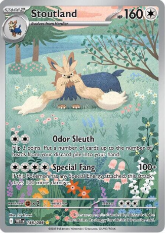 Stoutland Illustration Rare - 156/86 - White Flare