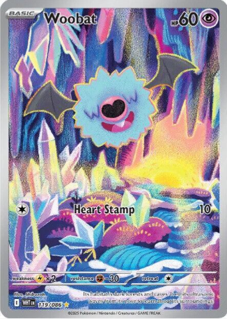Woobat Illustration Rare - 119/86 - White Flare