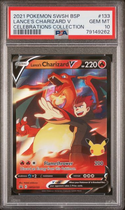 Lance's Charizard V Promo - PSA 10 - Celebrations Promo Cards