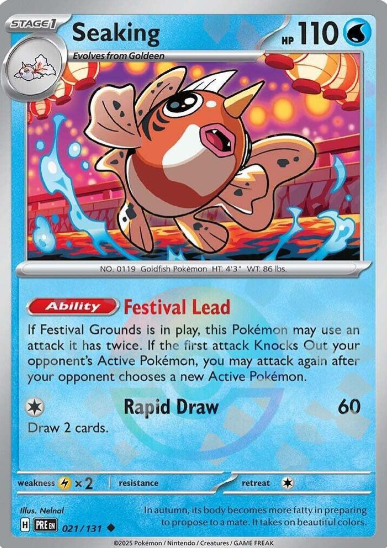 Seaking Pokeball Reverse Holo - 021/131 - Prismatic Evolutions