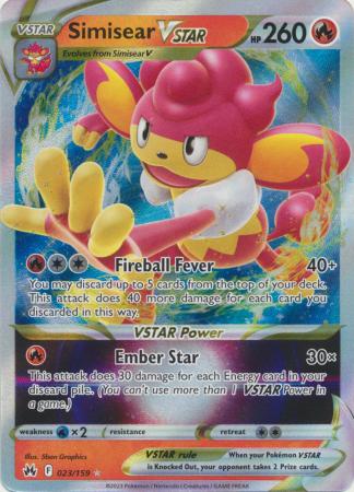 Simisear VSTAR - 23/159 - Crown Zenith