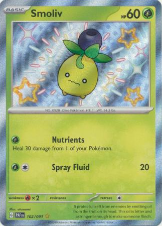 Smoliv Baby Shiny - 102/091 - Paldean Fates