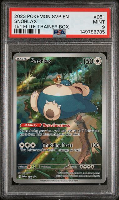 Snorlax Illustration Rare Promo - PSA 9 - Scarlet & Violet Promos