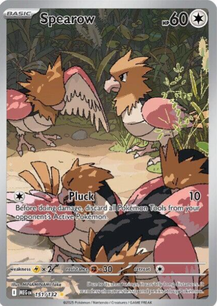 Spearow Illustration Rare - 151/132 - Mega Evolution