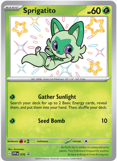 Sprigatito Baby Shiny Promo - 076 - Scarlet & Violet Promo Card