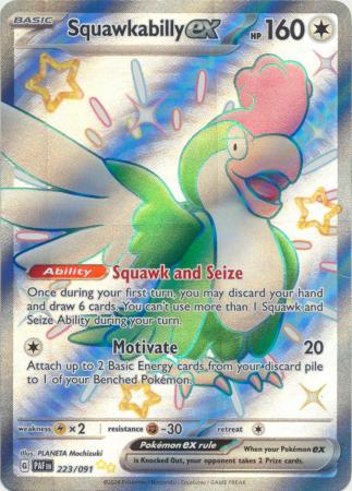 Squawkabilly ex Full Art Shiny - 223/091 - Paldean Fates