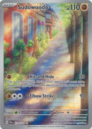 Sudowoodo Illustration Rare - 219/193 - Paldea Evolved