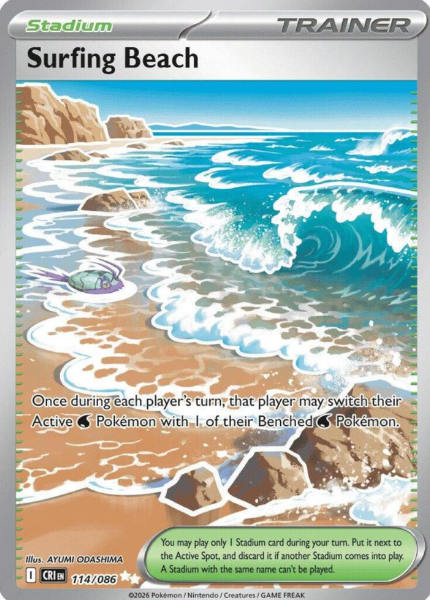 Surfing Beach Full Art - 114/86 - Chaos Rising