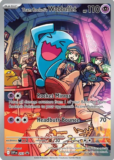 Team Rocket's Wobbuffet Illustration Rare Promo - SVP203 - Scarlet & Violet Promos
