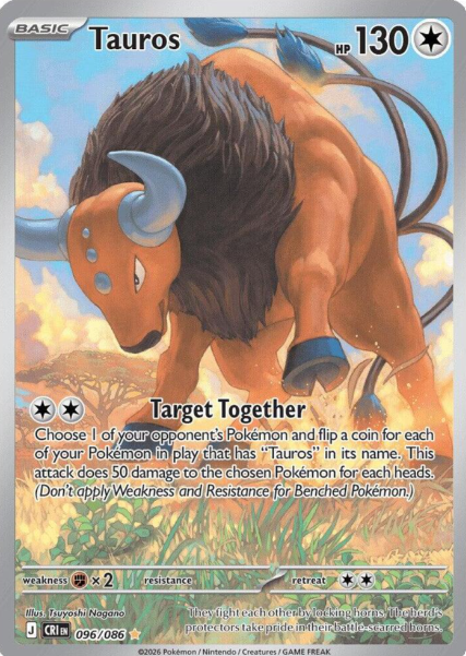 Tauros Illustration Rare - 96/86 - Chaos Rising