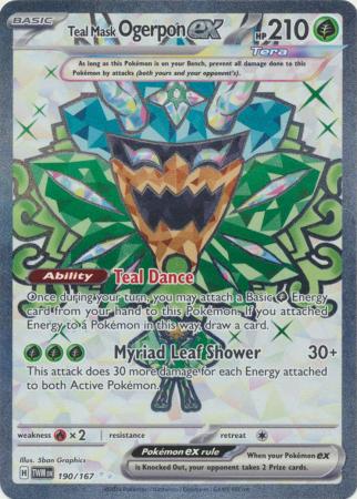 Teal Mask Ogerpon ex Full Art Tera - 190/167 - Twilight Masquerade