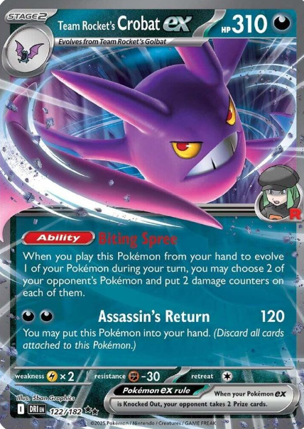 Team Rocket's Crobat ex - 122/182 - Destined Rivals