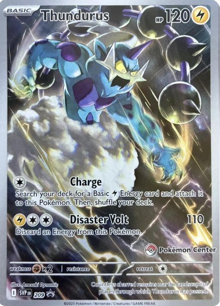 Thundurus Illustration Rare Promo (Pokemon Center Exclusive) - SVP 209 - Scarlet & Violet Promo Cards