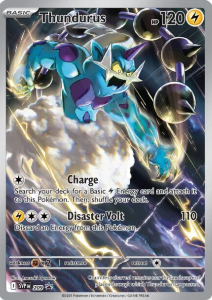 Thundurus Illustration Rare Promo - SVP209 - Scarlet & Violet Promos (Sealed)