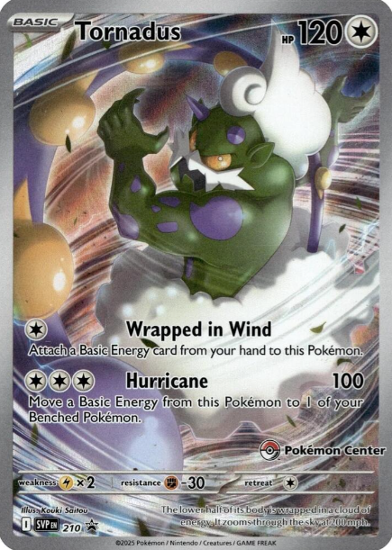Tornadus Illustration Rare Promo (Pokemon Center Exclusive) - SVP210 - Scarlet & Violet Promo Cards