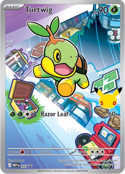 Turtwig Illustration Rare Promo - 040 - Mega Evolution Promo