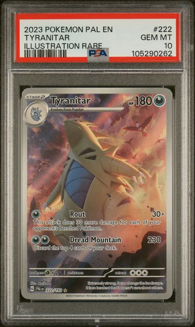 Tyranitar Illustration Rare - PSA 10 - Paldea Evolved