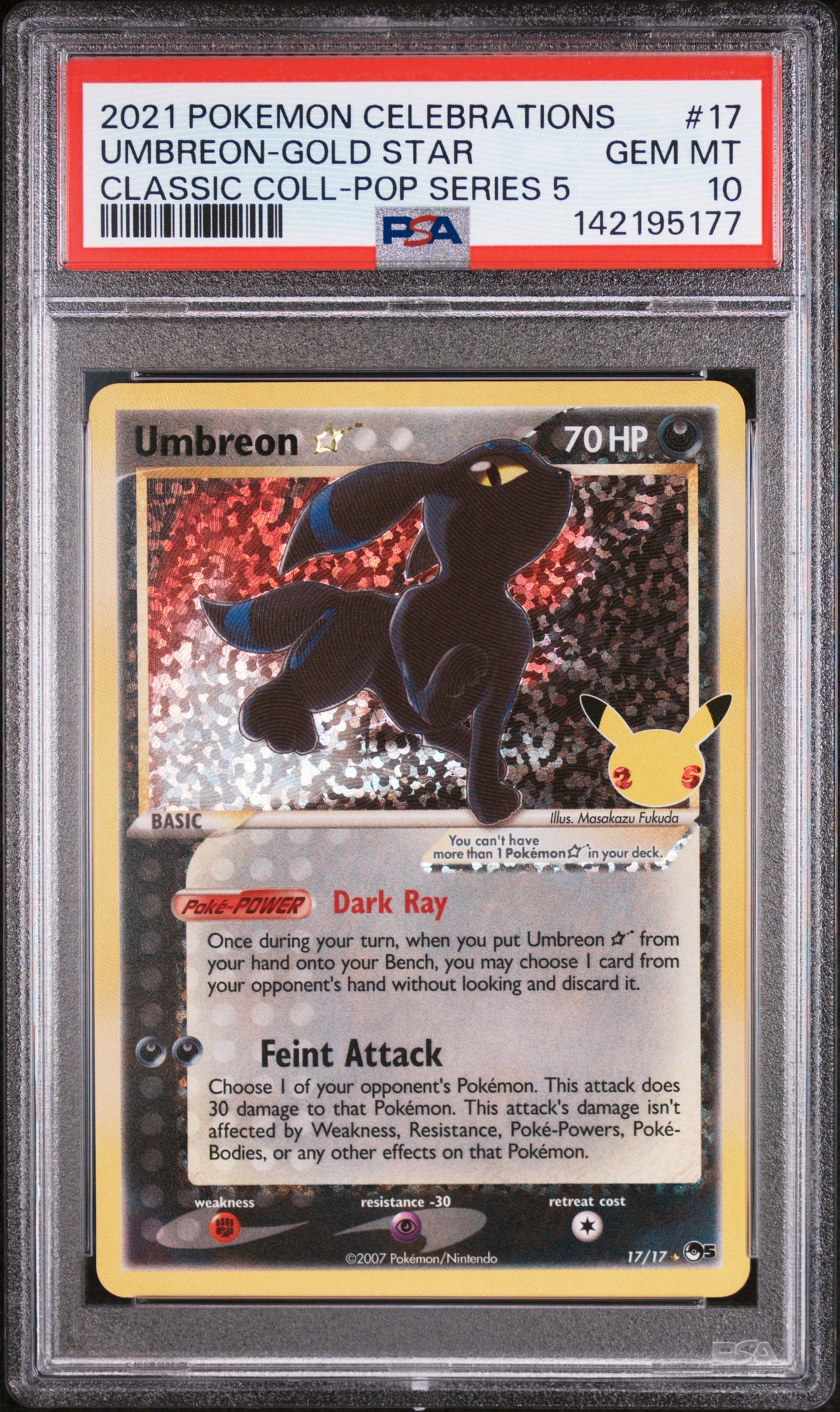 Umbreon Gold Star - PSA 10 - Celebrations