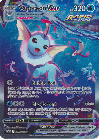 Vaporeon VMAX Alternate Art - SWSH182 - Sword & Shield Promo Cards