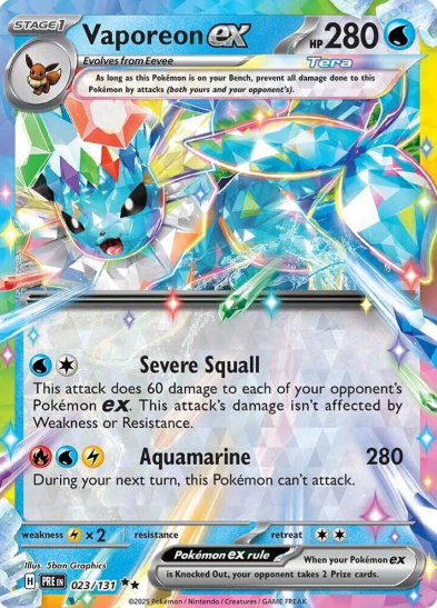 Vaporeon ex - 023/131 - Prismatic Evolutions