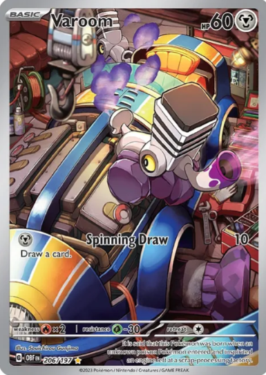 Varoom Illustration Rare - 206/197 - Obsidian Flames