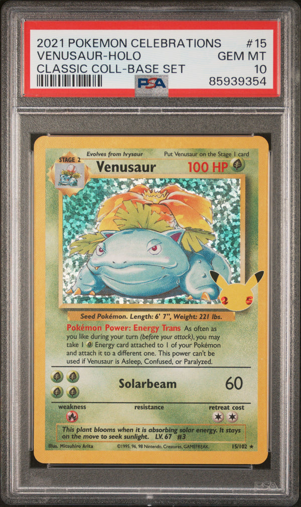 Venusaur Holo Rare - PSA 10 - Celebrations