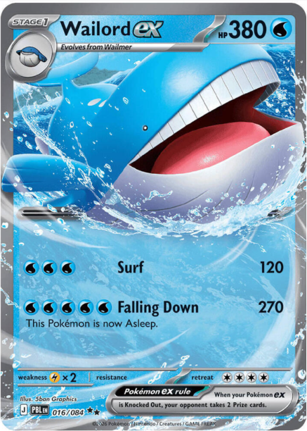 Wailord ex - 016/084 - Pitch Black