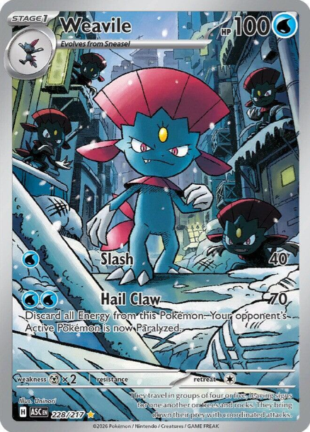Weavile Illustration Rare - 228/217 - Ascended Heroes