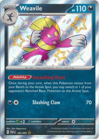 Weavile Baby Shiny - 183/091 - Paldean Fates