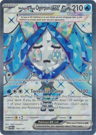 Wellspring Mask Ogerpon ex Full Art Tera - 194/167 - Twilight Masquerade
