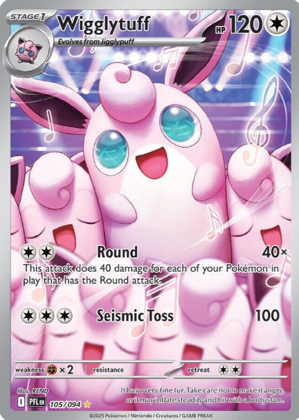 Wigglytuff Illustration Rare - 105/094 - Phantasmal Flames