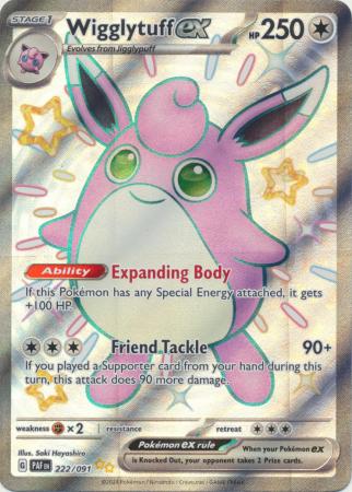 Wigglytuff ex Full Art Shiny - 222/091 - Paldean Fates