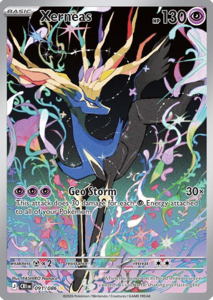 Xerneas Illustration Rare - 91/86 - Chaos Rising