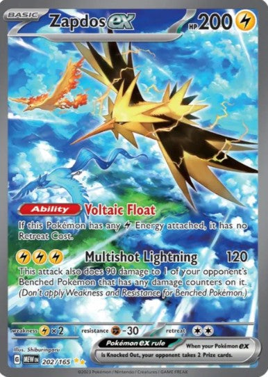 Zapdos ex Special Illustration Rare - 202/165 - Scarlet & Violet 151