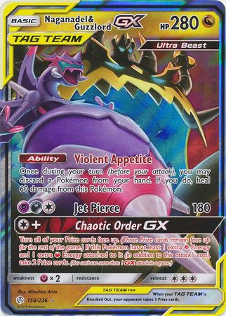 Naganadel & Guzzlord GX - 158/236 - Cosmic Eclipse