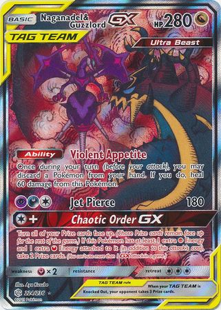 Naganadel & Guzzlord GX Alternate Art - 224/236 - Cosmic Eclipse