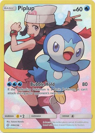 Piplup Secret Rare - 239/236 - Cosmic Eclipse