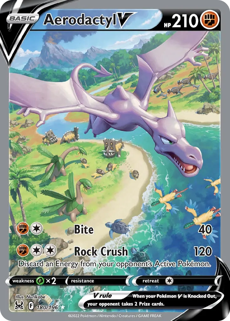 Aerodactyl V Alternate Art - 180/196 - Lost Origin