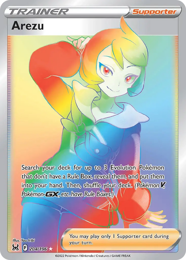 Arezu Rainbow Rare - 204/196 - Lost Origin