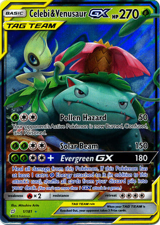 Celebi & Venusaur GX - 1/181 - Team Up