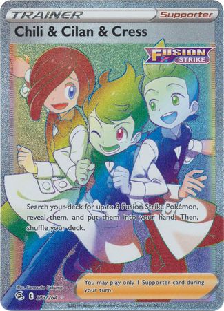 Chili & Cilan & Cress Rainbow Rare - 273/264 - Fusion Strike