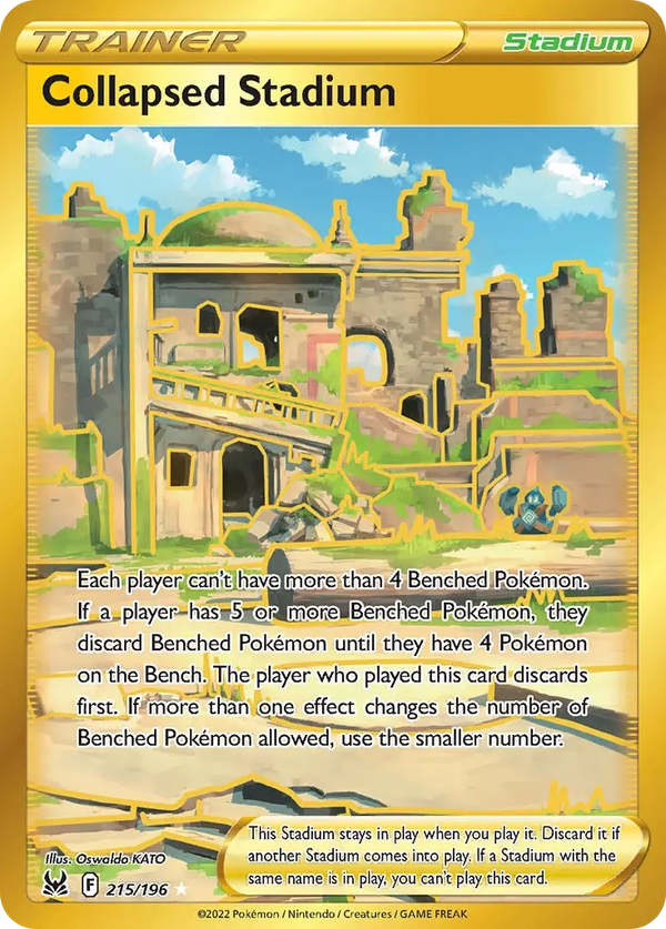 Collapsed Stadium Secret Rare - 215/196 - Lost Origin