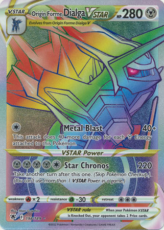 Origin Forme Dialga VSTAR Rainbow Rare - 198/189 - Astral Radiance