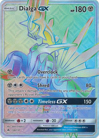 Dialga GX Rainbow Rare - 138/131 - Forbidden Light